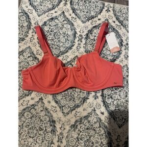 Cacique Unlined Balconette Smart Lift Bra Coral 38c Intimates Nwt 52.95
